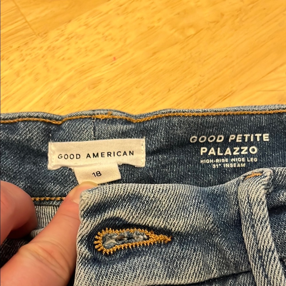 Good American Petite Palazzo Jeans